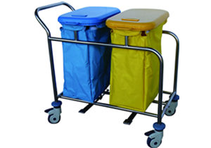 垃圾分裝污物車(chē)翻蓋式B447、不銹鋼方管B448